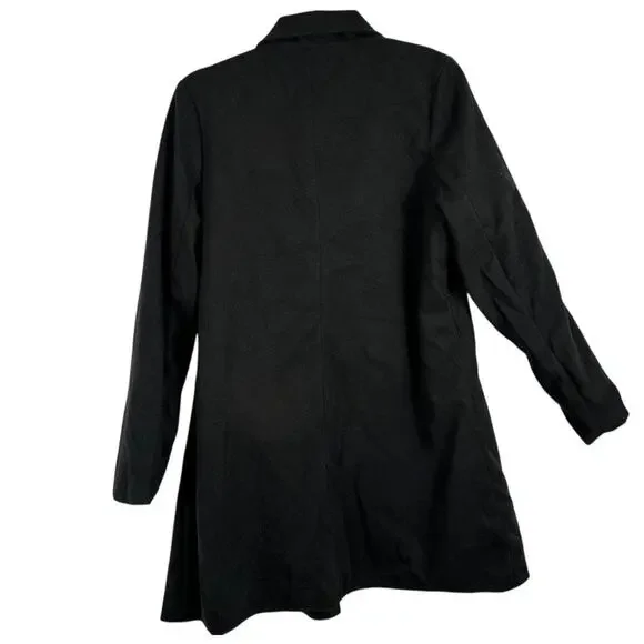 Verve Jelly Black Partial Zip Coat Large - Picture 3 of 5
